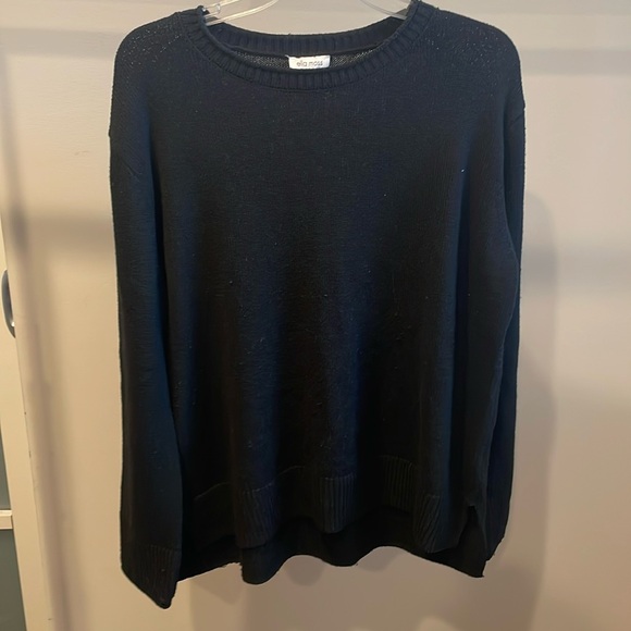 Ella Moss Black Pullover Sweater, Size M, black sweater, fall sweater - Picture 1 of 10